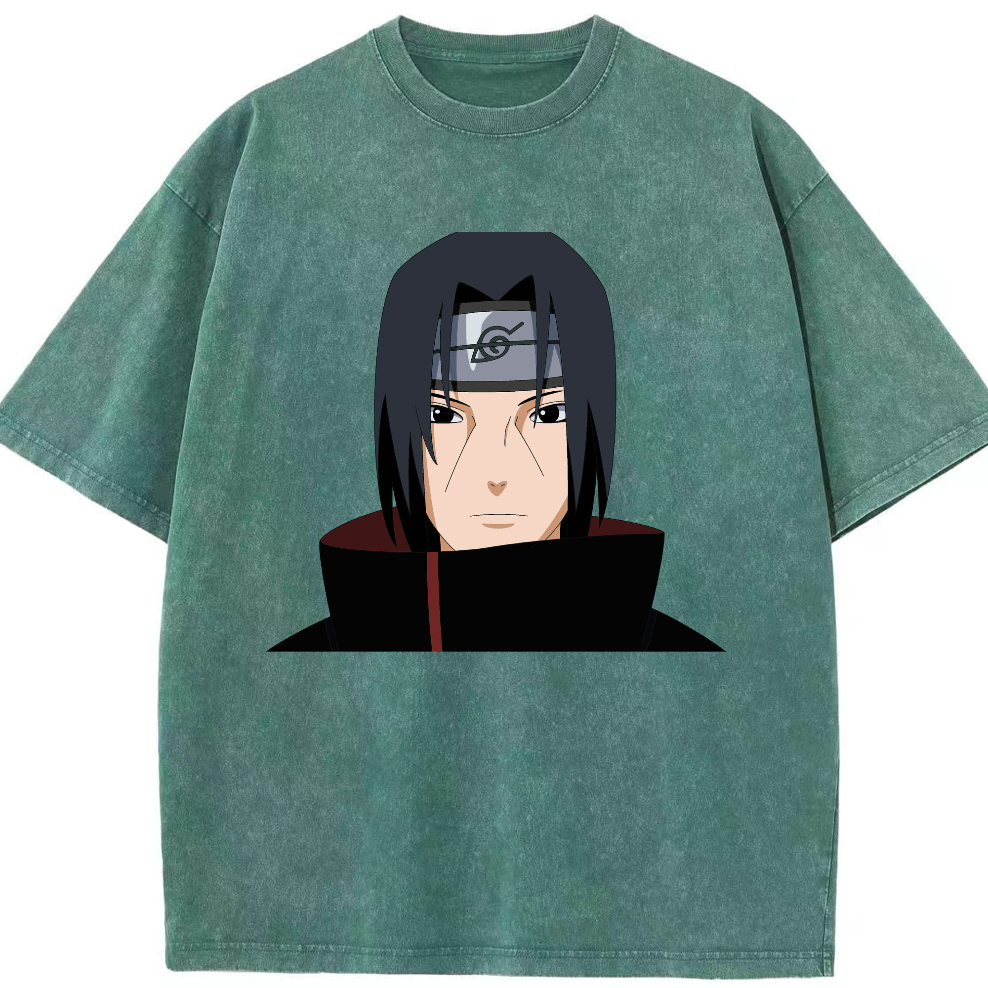（画像用） NARUTO -ナルト- うちは イタチ Uchiha Itachi 綿100% ヴィンテージ風 半袖Tシャツ（フロントプリント）